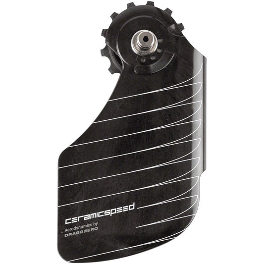 CeramicSpeed OSPW Pulley Wheel Aero Alpha System Shimano 9250/8150 - Coated Races Aluminum Pulley Carbon Cage BLK