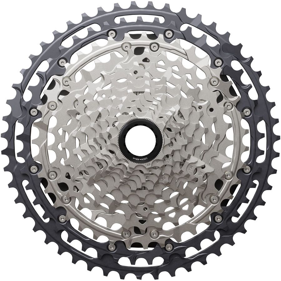 Shimano Deore XT CS-M8200-12 Cassette - 12-Speed 10-51t Hyperglide+ Micro Spline Gray/Silver