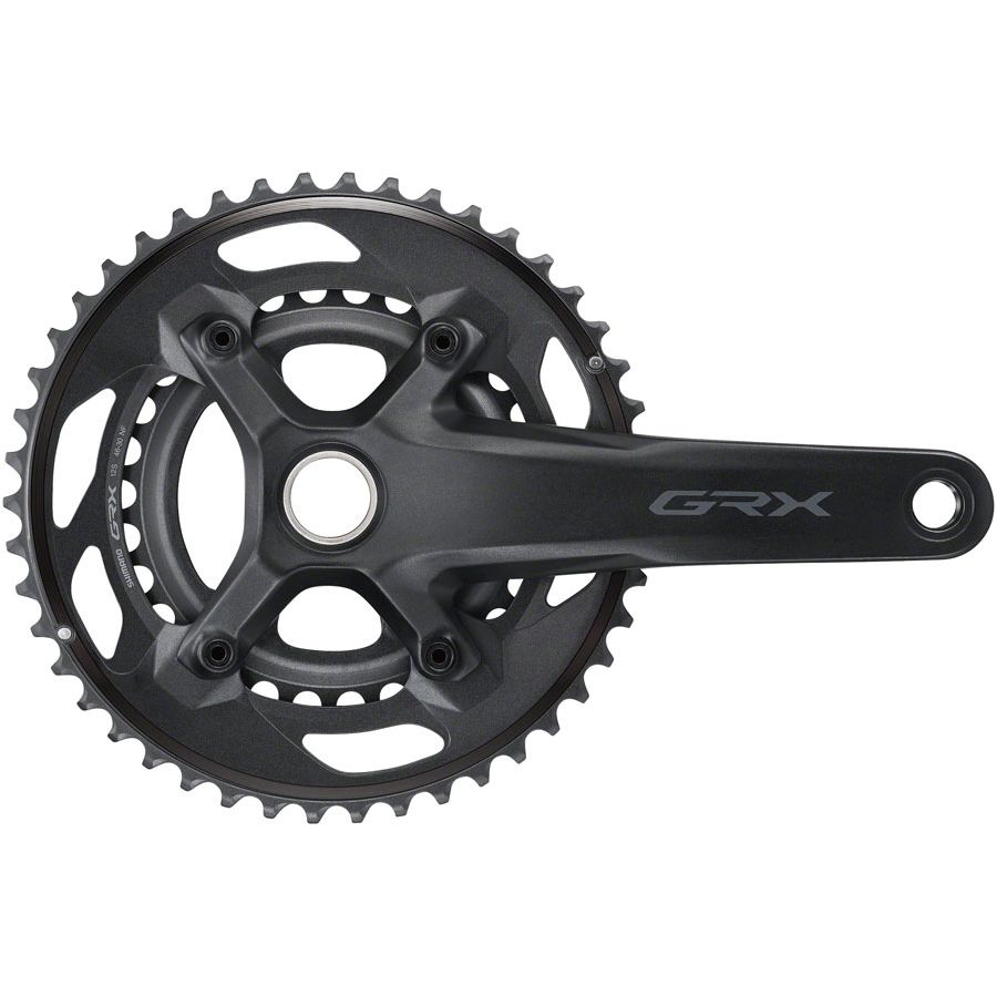 Shimano GRX FC-RX610-2 Crankset - 172.5mm 12-Speed 46/30t 110/80 BCD Hollowtech II Spindle Interface BLK