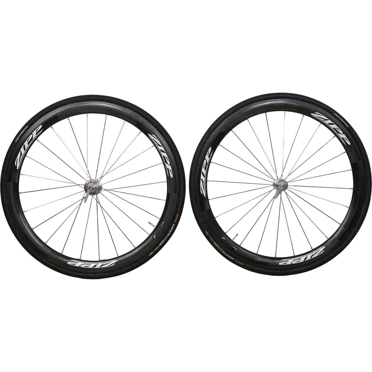 Zipp 303 700c Rim Brake Carbon Tubular Road Bike Wheelset W/ Tires
