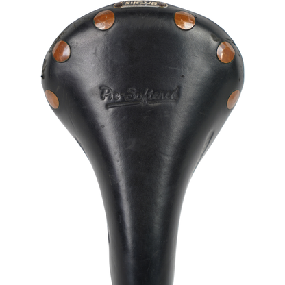 Vintage Brooks Professional "Pre Softened" Black Leather Road Bike Saddle