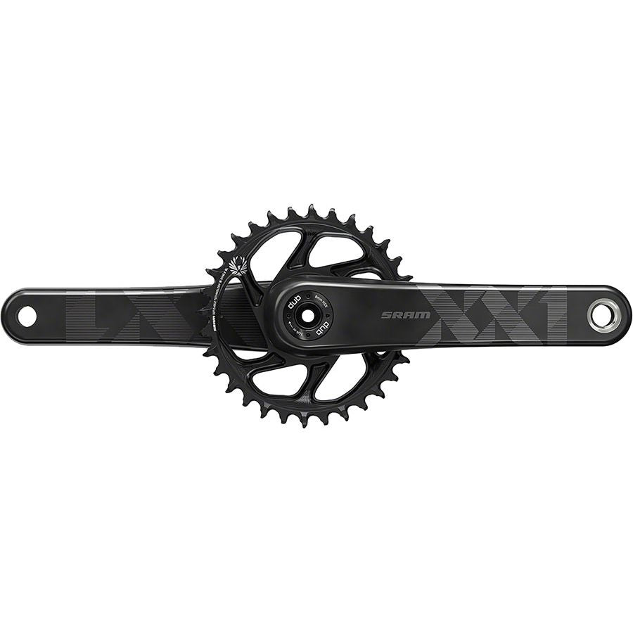 SRAM XX1 Eagle Carbon Fat Bike Crankset - 170mm 12-Speed 30t Direct Mount DUB Spindle Interface For 190mm Rear Spacing BLK