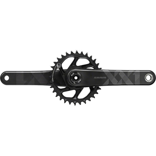 SRAM XX1 Eagle Carbon Fat Bike Crankset - 170mm 12-Speed 30t Direct Mount DUB Spindle Interface For 190mm Rear Spacing BLK