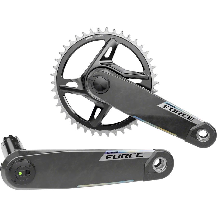 SRAM Force 1x XPLR AXS Power Meter Wide Crankset - 175mm 12/13-Speed 42t 8-Bolt Direct Mount DUB PM Spindle Carbon E1