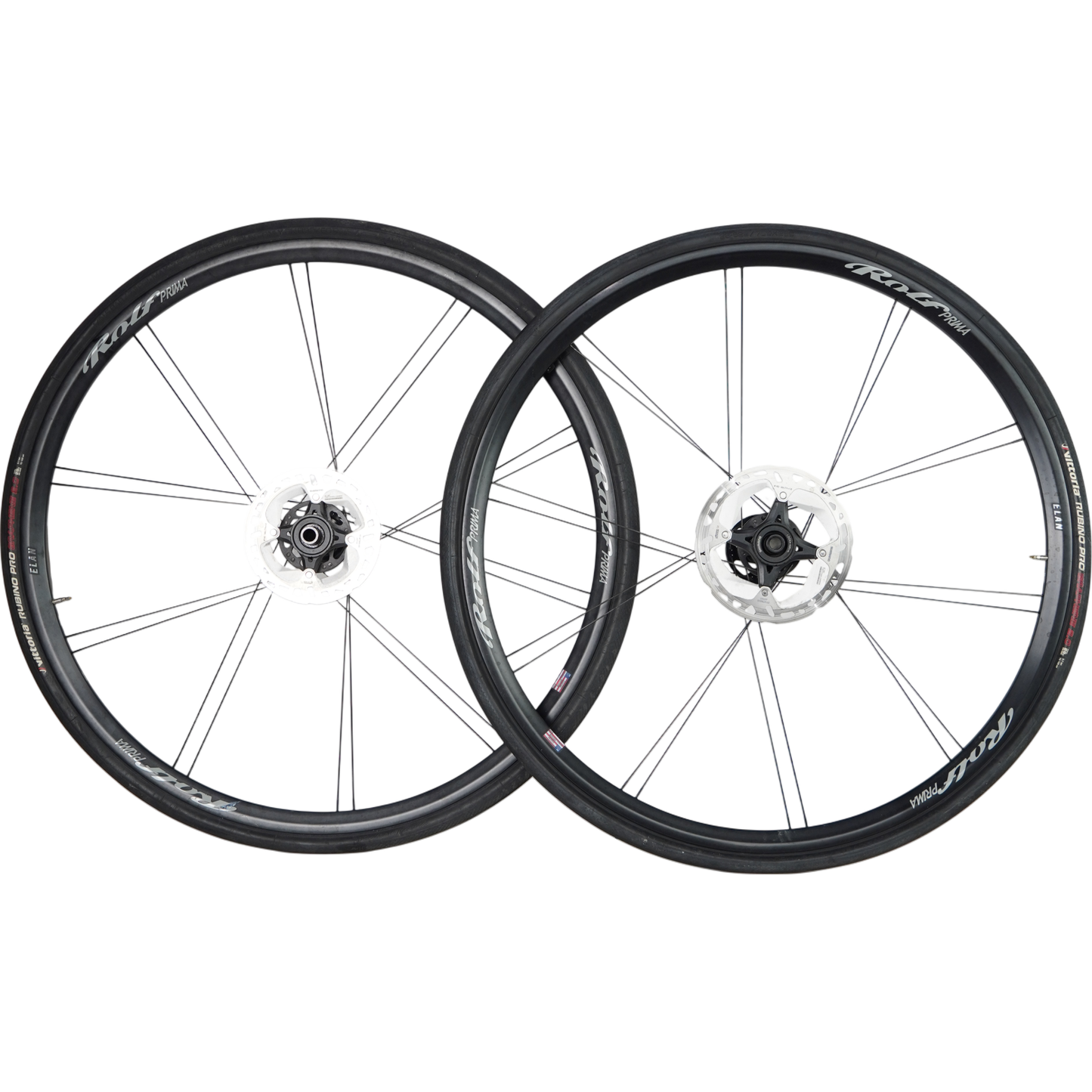 Rolf Prima Elan 700c Disc Brake Aluminum Road Wheelset W/ Tires & Rotors