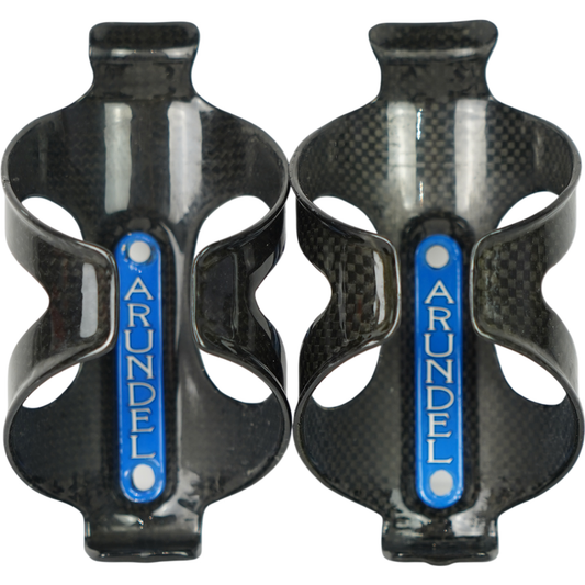 Arundel Dave-O Carbon Road Bike Bottle Cages - Pair W/ Blue