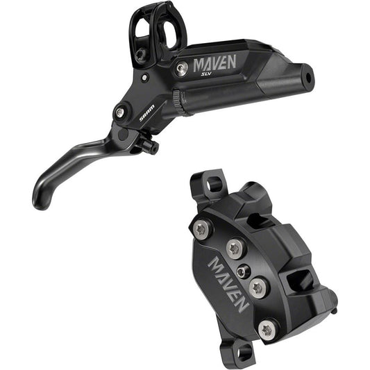 SRAM Maven Silver Disc Brake Lever - Rear Post Mount 4-Piston Aluminum Lever SS Hardware BLK A1