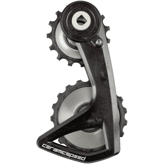 CeramicSpeed OSPW RS Alpha Pulley Wheel System SRAM RED/Force AXS - ALPHA Aluminum Pulley Carbon Cage Silver