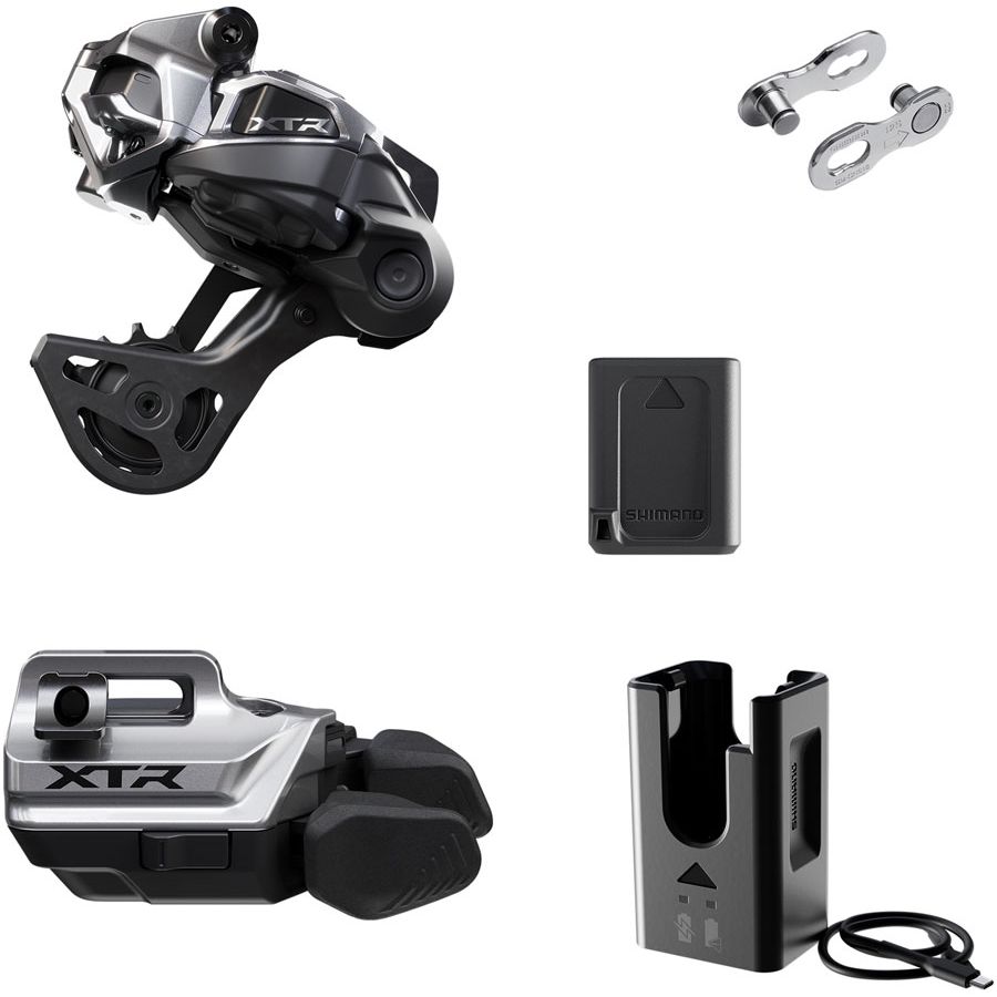 Shimano XTR M9250 Di2 Wireless Upgrade Kit - Includes M9250-GS Rear Derailleur M9250-IR I-SPEC EV Shifter Battery Charger Quick Link