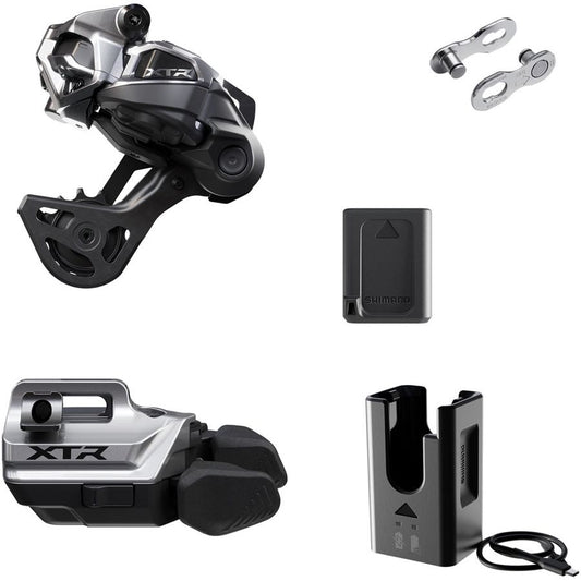 Shimano XTR M9250 Di2 Wireless Upgrade Kit - Includes M9250-GS Rear Derailleur M9250-IR I-SPEC EV Shifter Battery Charger Quick Link