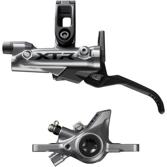 Shimano XTR BR-M9200 Disc Brake BL-M9220 Lever - Left/Front Post Mount 2-Piston Caliper SM-BH90-SS Hose Metal Pads Gray