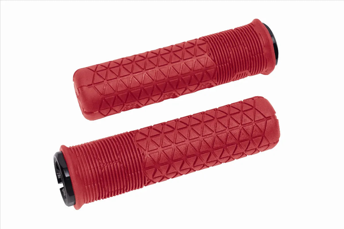 Fractal Lock-On Trail Grip - 31.5mm / Dark Red