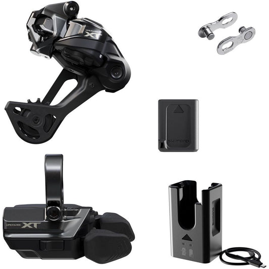 Shimano Deore XT M8250 Di2 Wireless Upgrade Kit - M8250-SGS Rear Derailleur M8250-R Shifter Battery Charger Quick Link