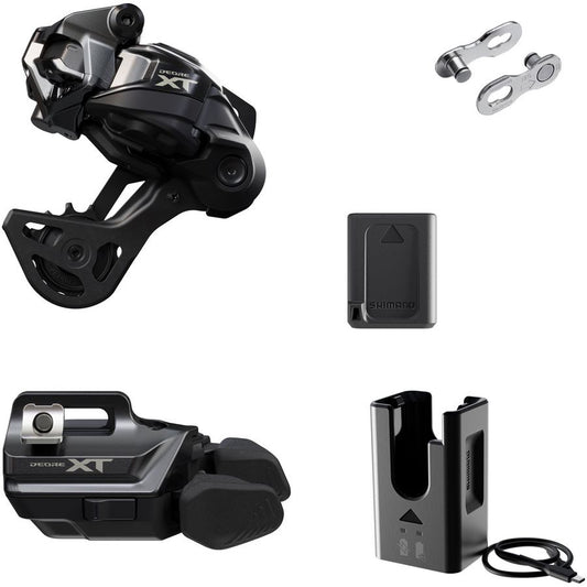 Shimano Deore XT M8250 Di2 Wireless Upgrade Kit - M8250-GS Rear Derailleur M8250-IR I-SPEC EV Shifter Battery Charger Quick Link