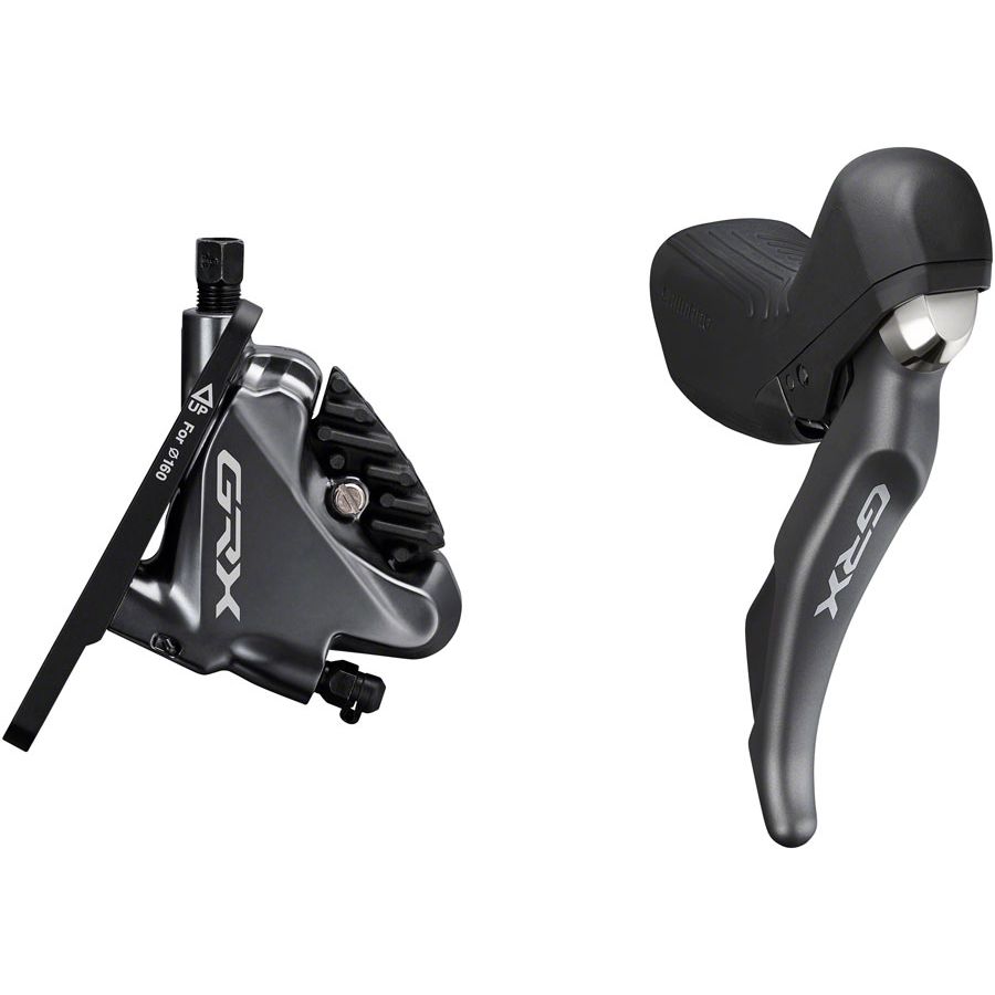 Shimano GRX ST-RX810 Shifter/Brake Lever BR-RX810 Hydraulic Disc Brake Caliper - Right/Rear 11-Speed Flat Mount Caliper