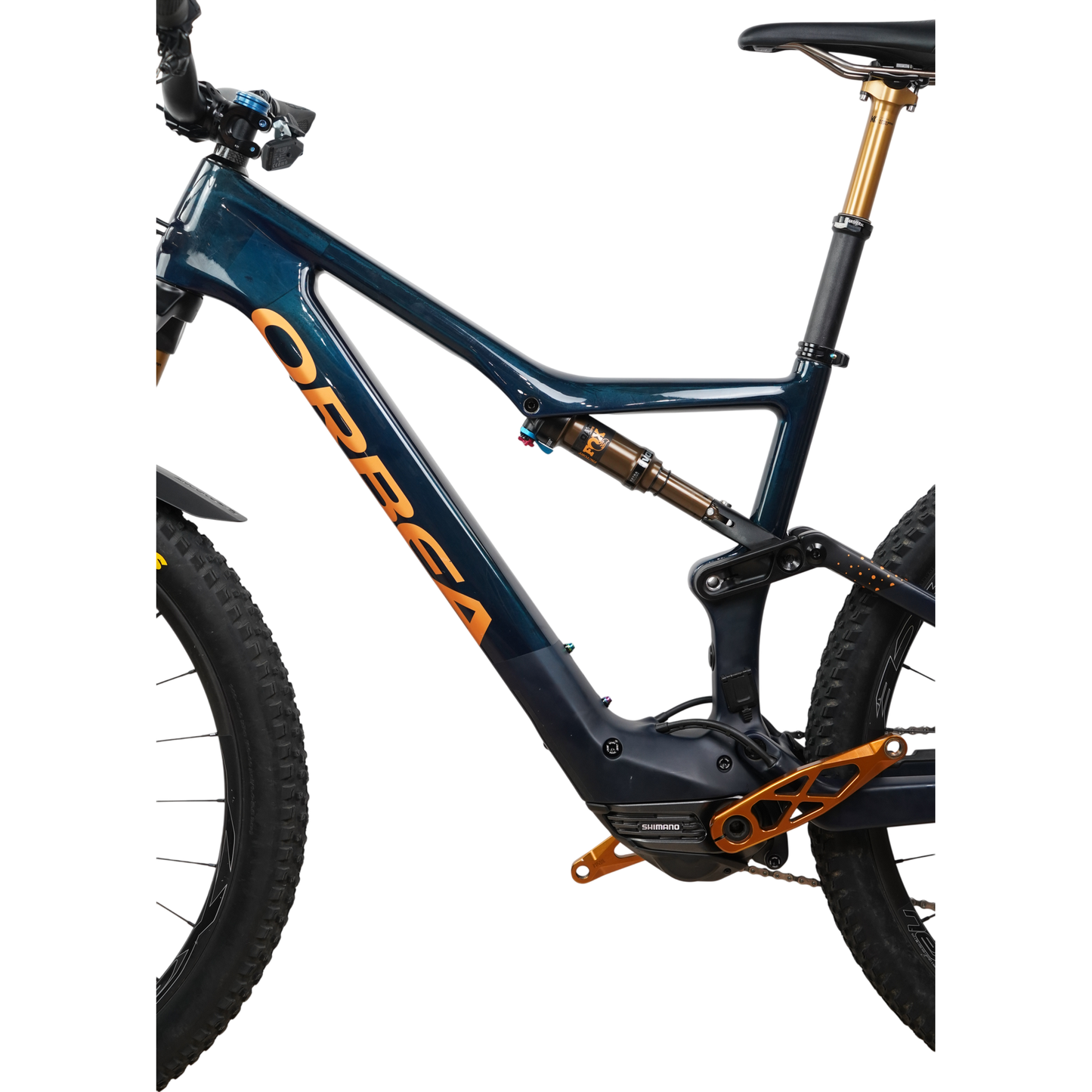 2022 Orbea Rise M-LTD 29" Custom Carbon Full Suspension E-Mountain Bike - Large