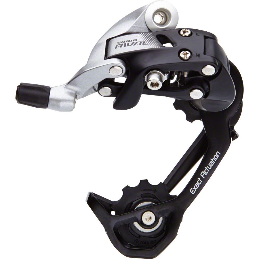 SRAM Rival 22 WiFli Rear Derailleur - 11 Speed Medium Cage Black/Silver