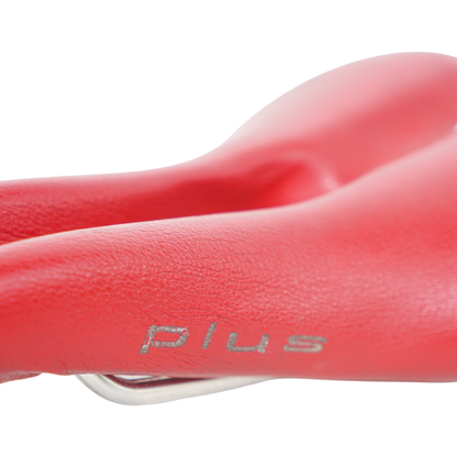 Selle SMP Plus Red Road Bike Saddle - Made In Italy - 156mm Wide
