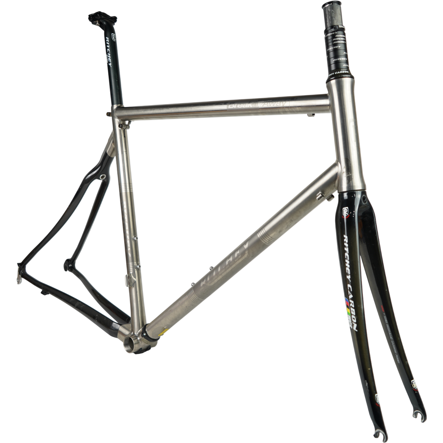 58cm Ritchey Titanium Breakaway 700c Rim Brake Road Frameset W/ Carbon Fork