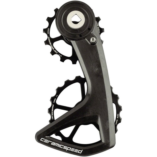 CeramicSpeed OSPW RS Pulley Wheel System SRAM Red/Force AXS - Aluminum Pulley 5 Spoke Carbon Cage BLK