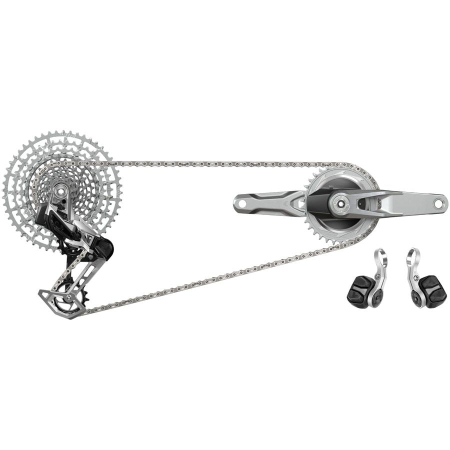 SRAM 1987 Eagle Transmission Power Meter Groupset - 170mm 32 34t Chainrings POD Controllers 10-52t Cassette Rear Derailleur Chain