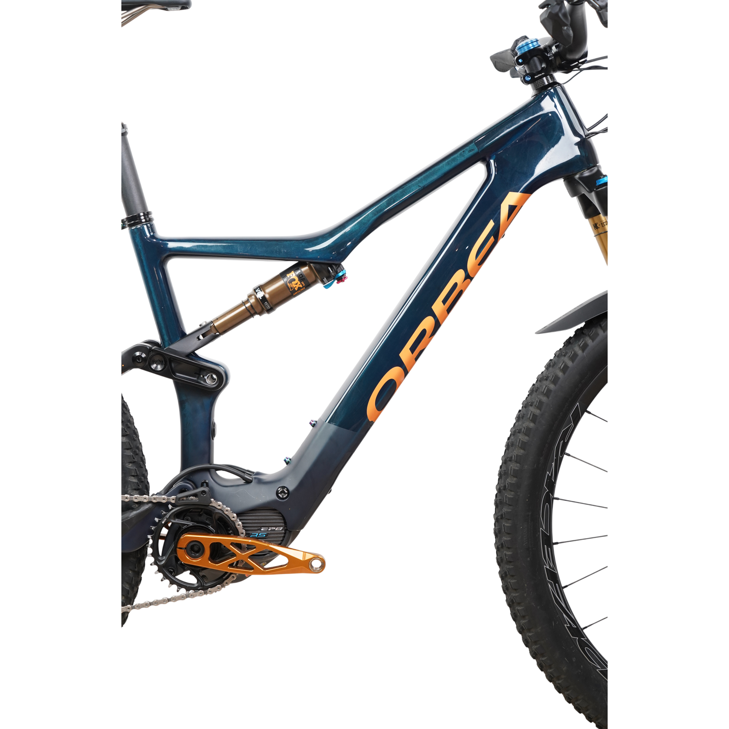 2022 Orbea Rise M-LTD 29" Custom Carbon Full Suspension E-Mountain Bike - Large