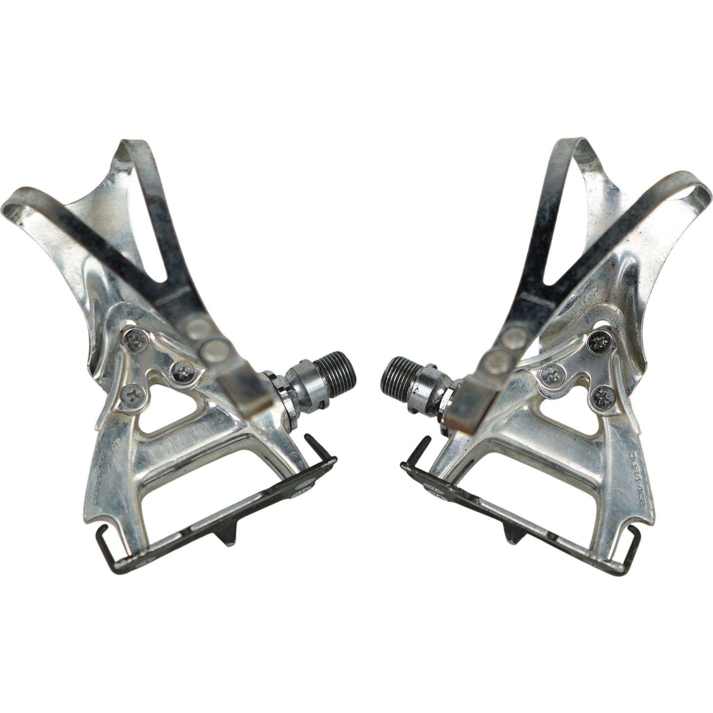 Vintage Shimano Dura-Ace PD-7400 Road Bike Pedals W/ Toe Clips
