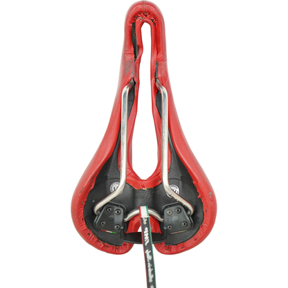 Selle SMP Plus Red Road Bike Saddle - Made In Italy - 156mm Wide