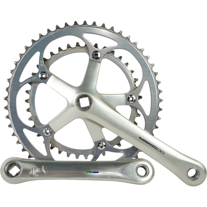 Vintage Shimano 600 FC-6400 172.5mm Road Crankset W/ 53/39t Chainrings