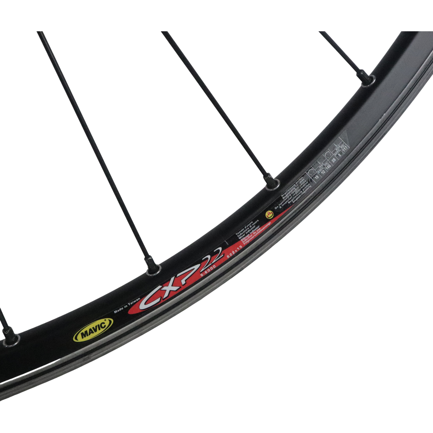 Mavic CXP22 700c Rim Brake Aluminum Clincher Road Bike Wheelset