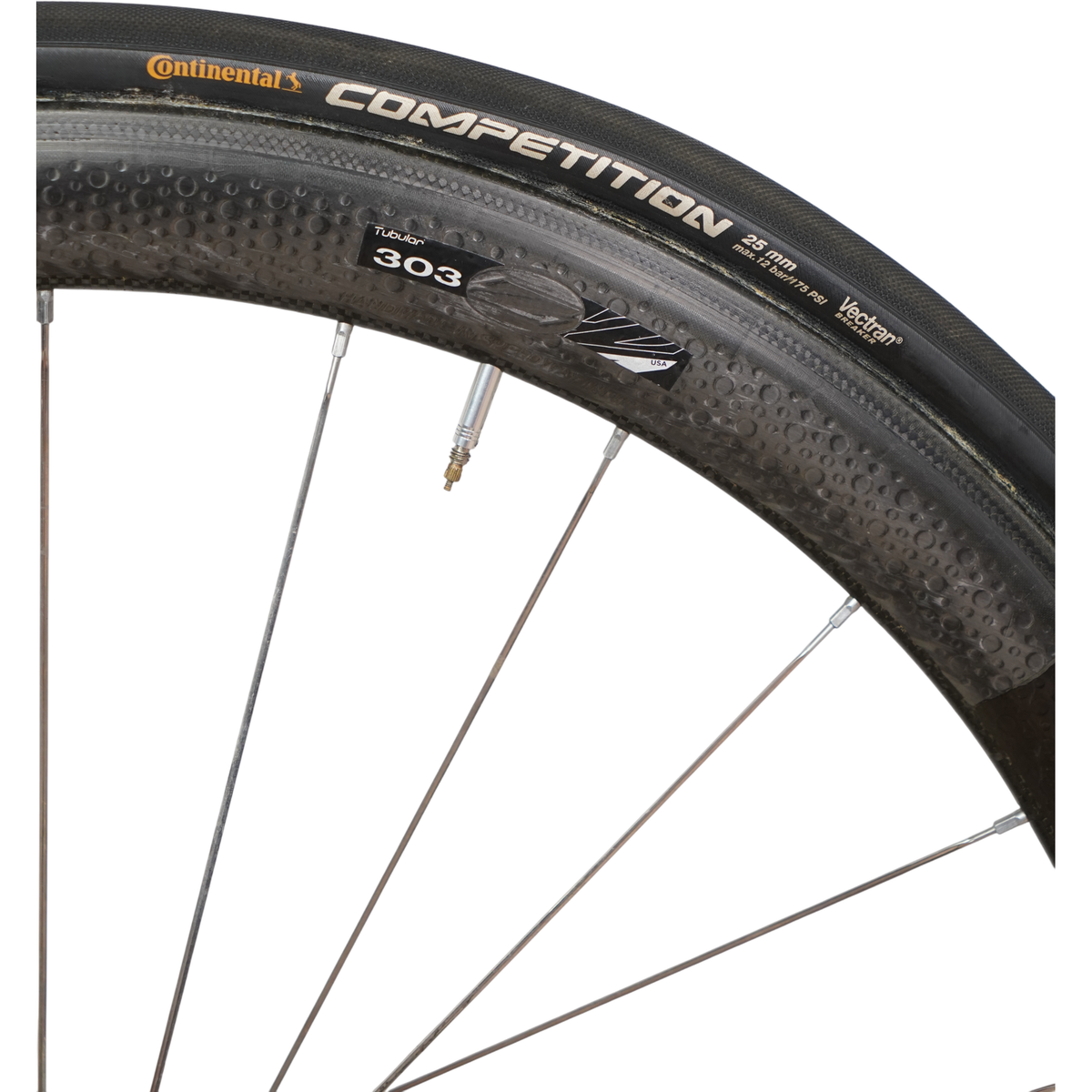Zipp 303 700c Rim Brake Carbon Tubular Road Bike Wheelset W/ Tires