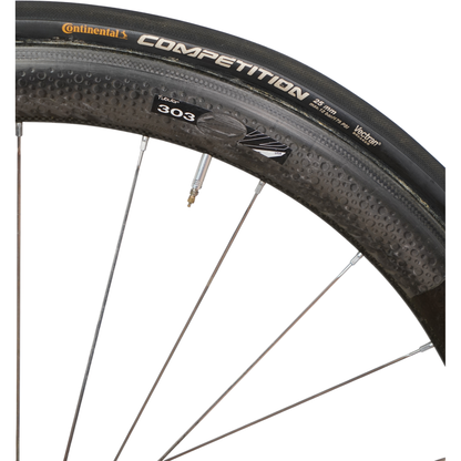 Zipp 303 700c Rim Brake Carbon Tubular Road Bike Wheelset W/ Tires