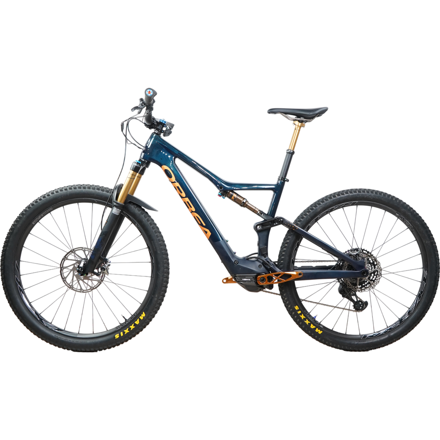 2022 Orbea Rise M-LTD 29" Custom Carbon Full Suspension E-Mountain Bike - Large