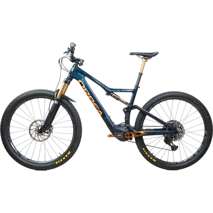 2022 Orbea Rise M-LTD 29" Custom Carbon Full Suspension E-Mountain Bike - Large