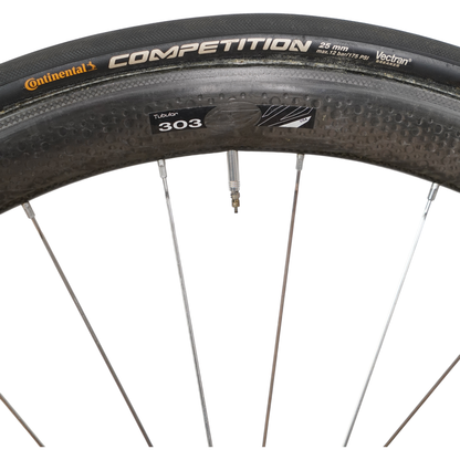 Zipp 303 700c Rim Brake Carbon Tubular Road Bike Wheelset W/ Tires
