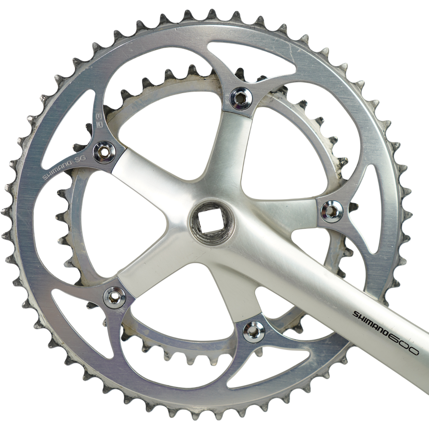 Vintage Shimano 600 FC-6400 172.5mm Road Crankset W/ 53/39t Chainrings
