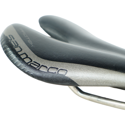 San Marco Aspite Protek Road Bike Saddle W/ Titanium Rails - 130mm Wide