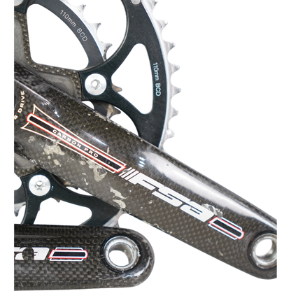 FSA Carbon Pro ISIS Drive 172.5mm Road Crankset W/ 50/34t Chainrings