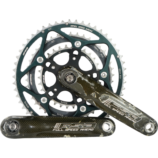 FSA Full Speed Ahead Carbon 3x Road Crankset W/ 53/42/30t Chainrings