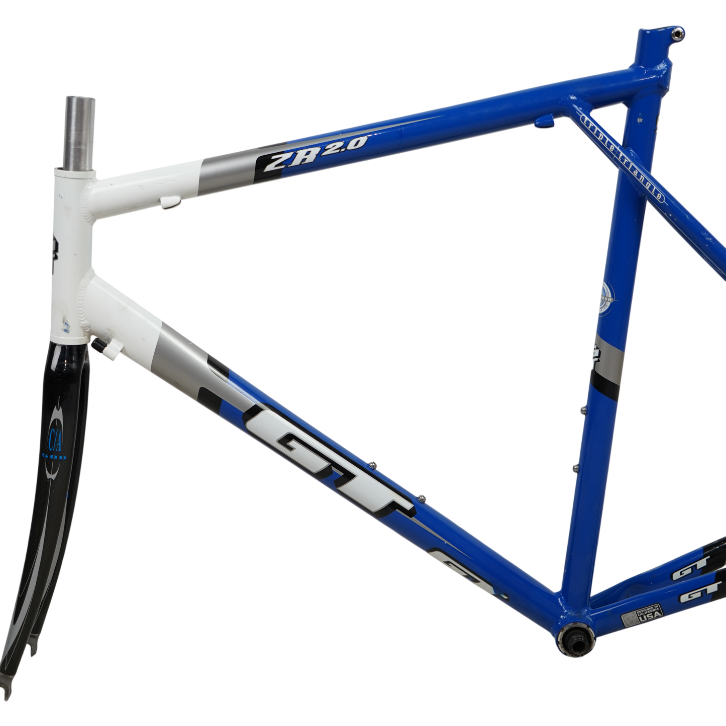 GT ZR 2.0 Triple Triangle 700c Rim Brake Aluminum Road Frameset W/ Carbon Fork