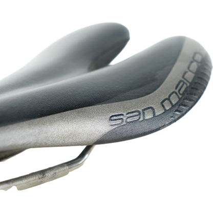 San Marco Aspite Protek Road Bike Saddle W/ Titanium Rails - 130mm Wide