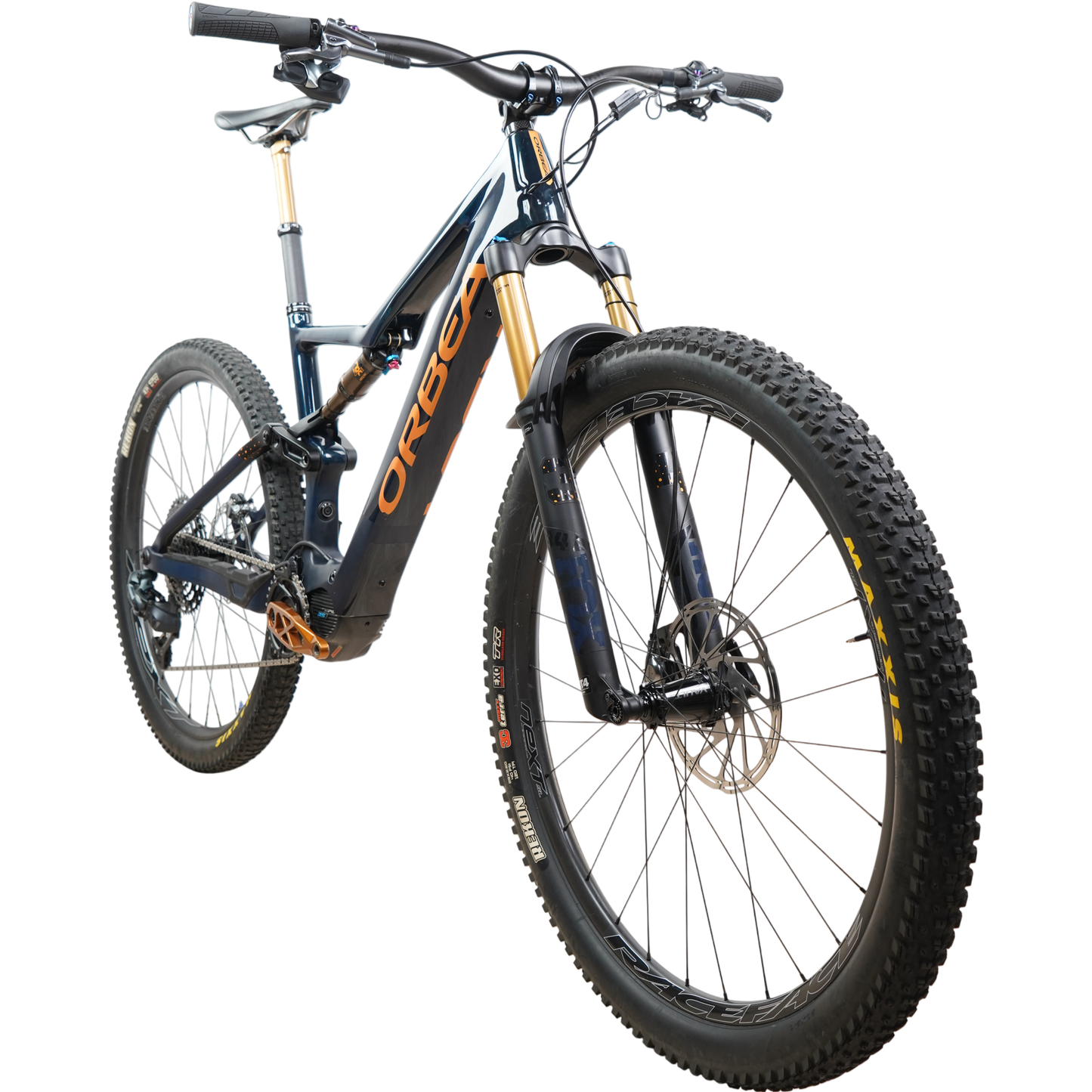 2022 Orbea Rise M-LTD 29" Custom Carbon Full Suspension E-Mountain Bike - Large