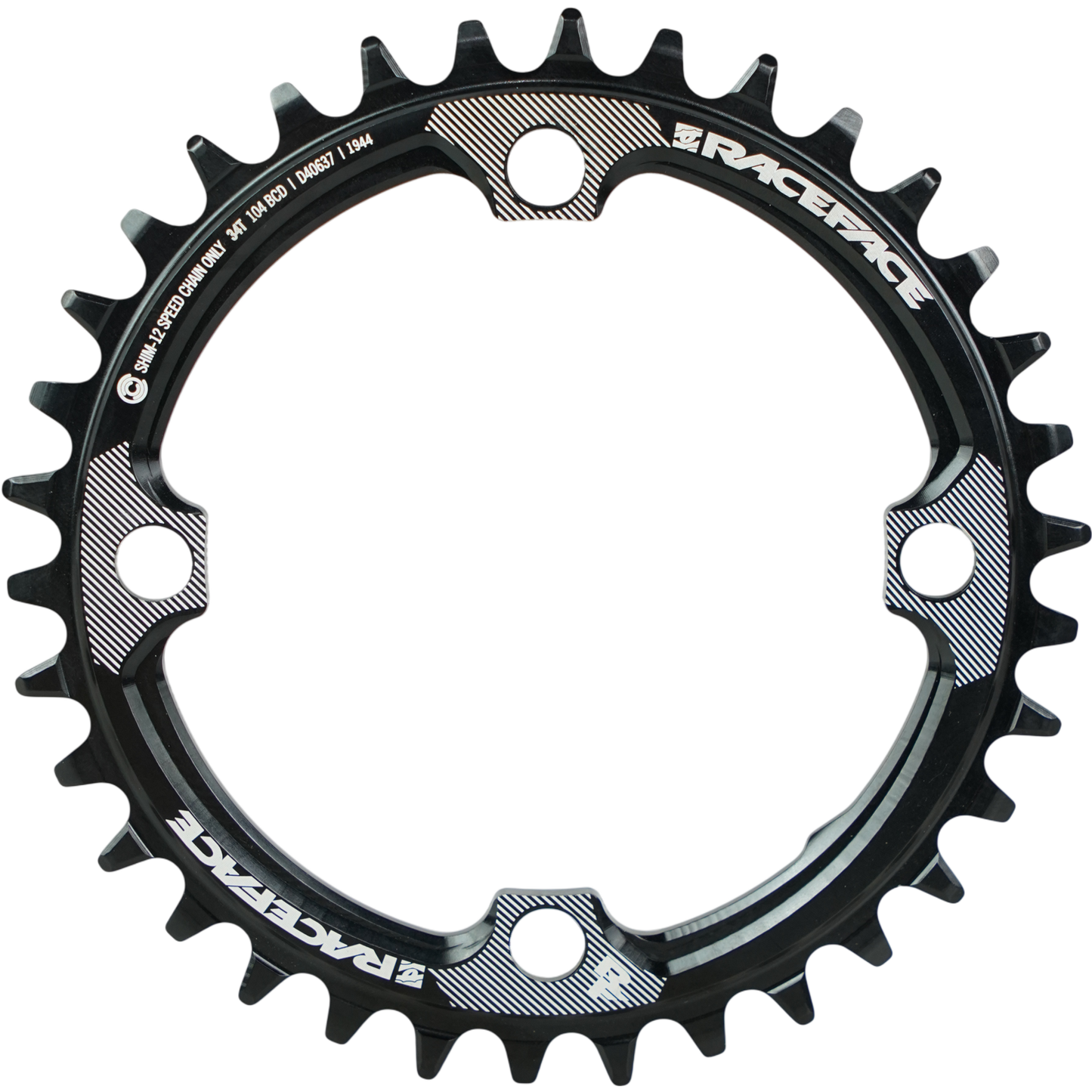 Race Face 34t 104 BCD 4-Bolt 1x MTB Narrow Wide Chainring Shimano 12spd