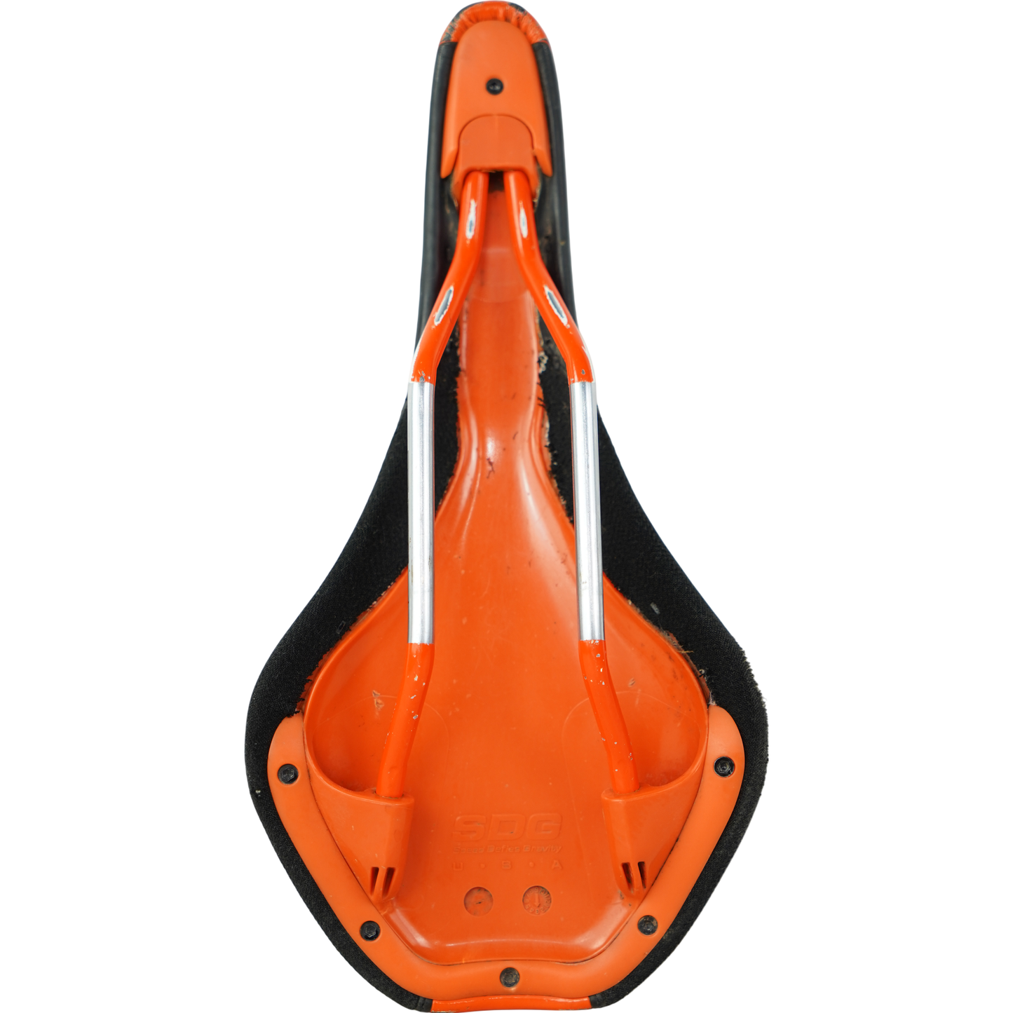 SDG Deity Black/Orange Mountain Bike Saddle - 135mm Wide