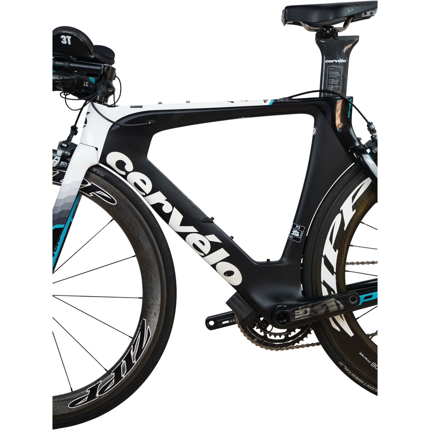 2016 Cervélo P3 Carbon Rim Brake TT/Tri Bike W/ Zipp Wheels - 51cm