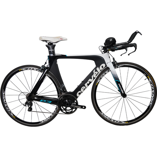 2016 Cervélo P3 700c Rim Brake Carbon TT/Tri Bike W/ Mavic Cosmic Wheels - 51cm