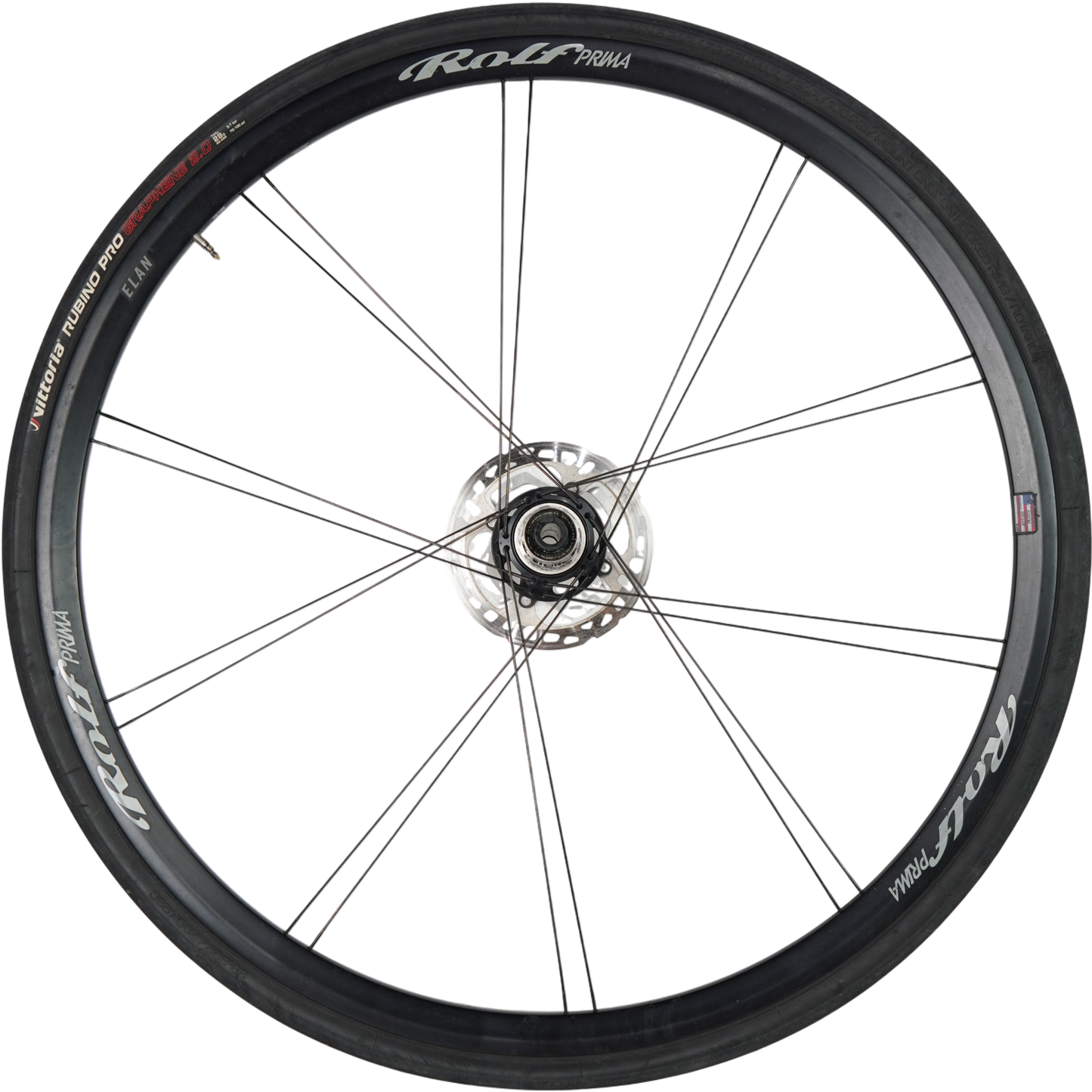 Rolf Prima Elan 700c Disc Brake Aluminum Road Wheelset W/ Tires & Rotors