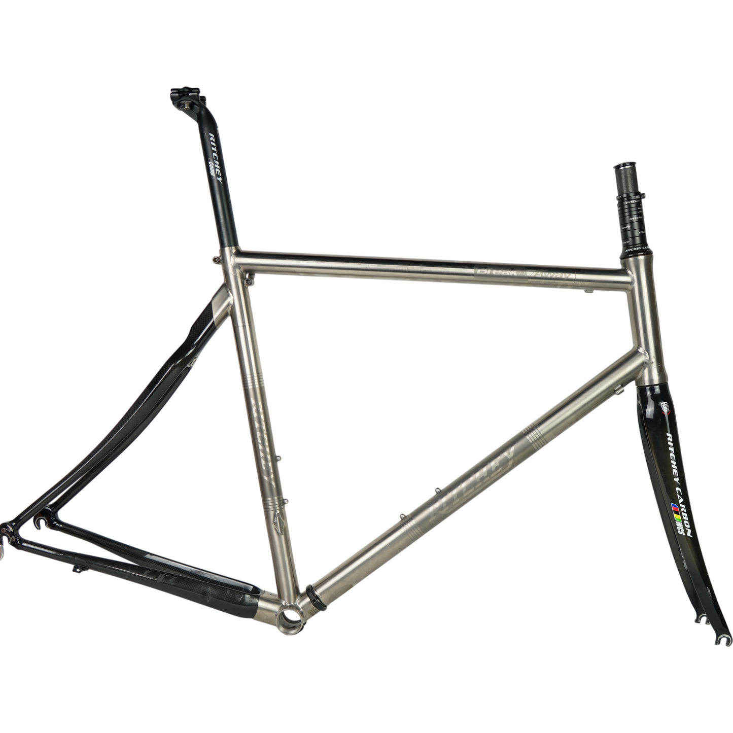 58cm Ritchey Titanium Breakaway 700c Rim Brake Road Frameset W/ Carbon Fork